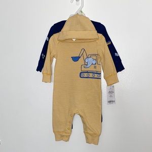 NWT Carter’s Long Sleeve Bodysuit Romper & Beanie- 3 Piece Set 3 Months